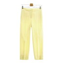 theory luxe セオリーリュクス 3106405 ストレッチ パンツ イエロー系 40 【中古】レディース