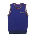 BEAMS GOLF ビームスゴルフ ニットベスト ブルー系 M 【中古】ゴルフウェア レディース