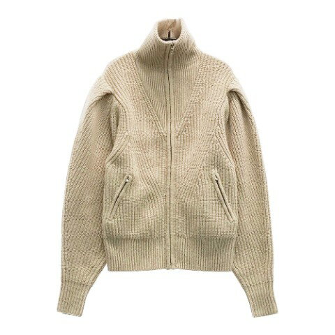 ISABEL MARANT イザベルマラン 2023 Abby Knit Sweater ボリュームスリーブフルジップニット ピンク系 34 【中古】レディース ISABEL MARANT イザベルマラン 2023 Abby Knit Sweater ボリュームスリーブフルジップニット ピンク系 34 【中古】レディース