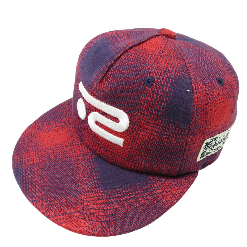 ROSASEN ロサーセン 平つばキャップ 総柄 レッド系 50 【中古】ゴルフウェア