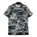 OAKLEY オークリー FOA405139 2023年モデル ハイネック 半袖Tシャツ スカル刺繍 総柄 ブラック系 M 【中古】ゴルフウェア メンズ