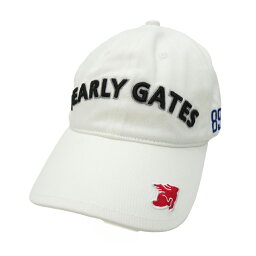 PEARLY GATES パーリーゲイツ キャップ ニコちゃん ホワイト系 FR 【中古】ゴルフウェア