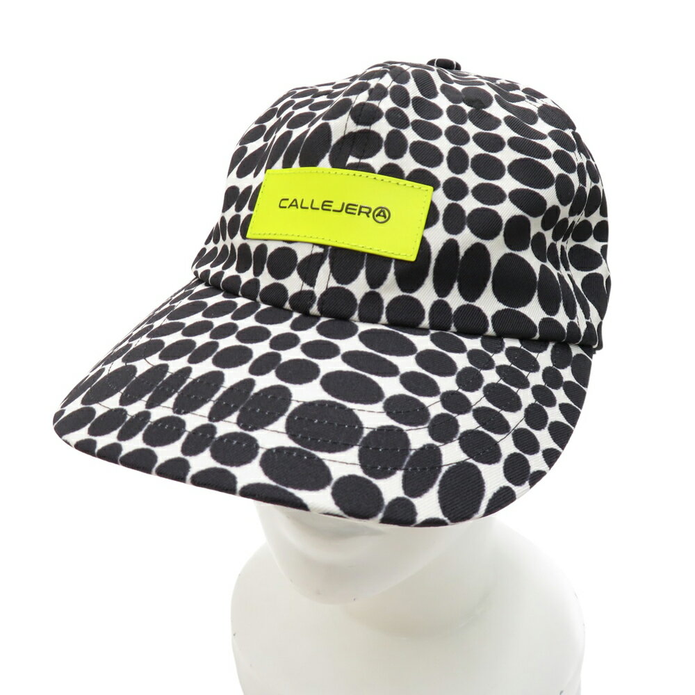 CALLEJERA カジェヘラ キャップ ワッペン 総柄 ブラック系 F 【中古】ゴルフウェア