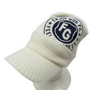 FILA GOLF フィラゴルフ つば付 ニットキャップ ホワイト系 F 【中古】ゴルフウェア