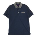 BEAMS GOLF ビームスゴルフ 半袖ポロシャツ ボーダー柄 ネイビー系 L 【中古】ゴルフウェア メンズ