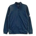 ADIDAS GOLF アディダスゴルフ GR3088 ハーフジップ ジャケット ネイビー系 L 【中古】ゴルフウェア メンズ