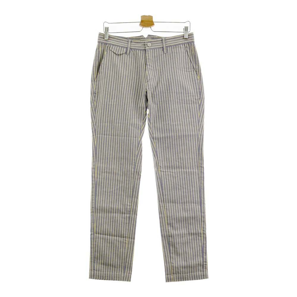 JACK BUNNY ジャックバニー ストレッチパンツ ストライプ柄 ブルー系 4 【中古】ゴルフウェア メンズ