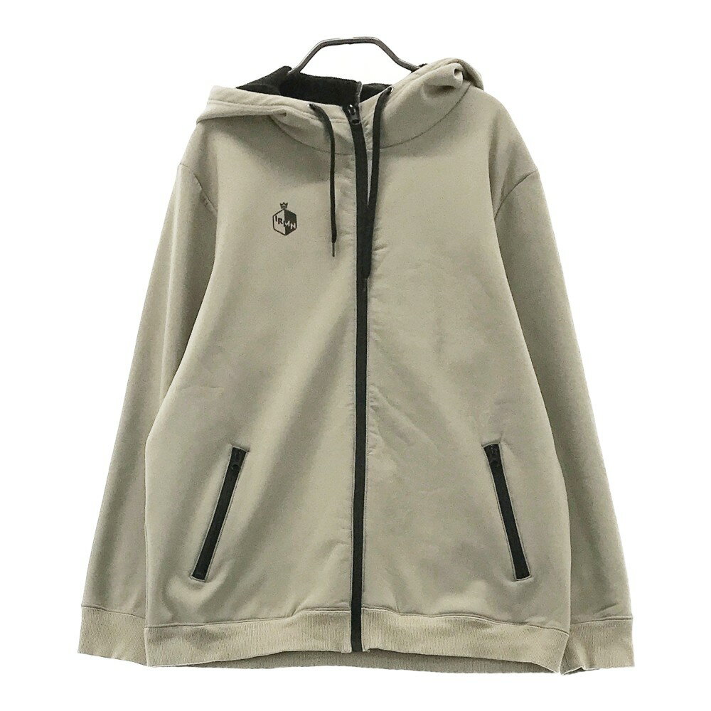 IRISHMAN アイリッシュマン 裏フリース ジップパーカー グレー系 M 【中古】ゴルフウェア メンズ