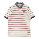 BEAMS GOLF ビームスゴルフ 半袖ポロシャツ ボーダー柄 ホワイト系 M 【中古】ゴルフウェア メンズ(4)