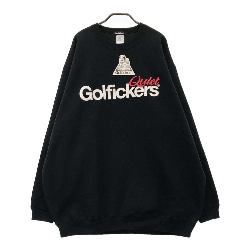 Golfickers ゴルフィッカーズ 裏起毛 長袖スウェット トレーナー ブラック系 XXXL 【中古】ゴルフウェア メンズ