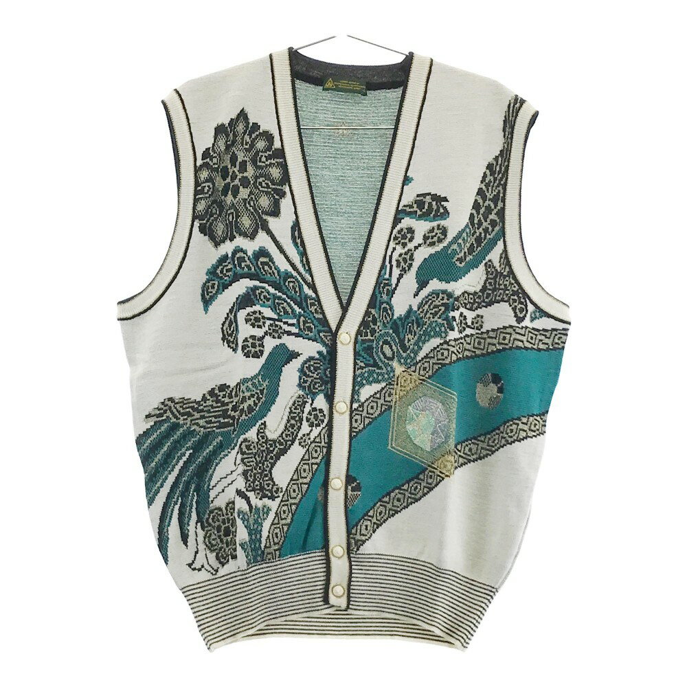 JUMBO OZAKI ジャンボオザキ ニットベスト J's ホワイト系 LL 【中古】ゴルフウェア メンズ