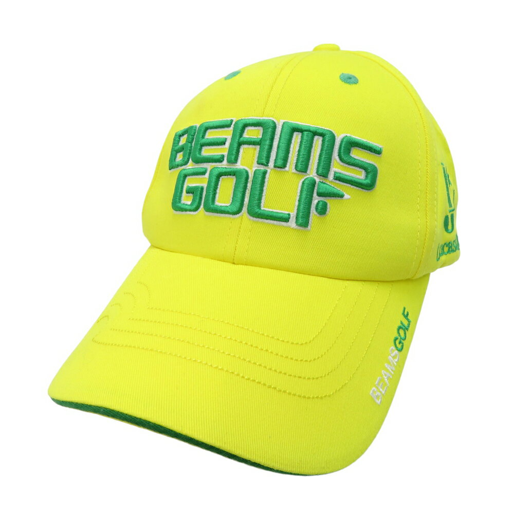 BEAMS GOLF ビームスゴルフ キャップ イエロー系 58-60cm 【中古】ゴルフウェア