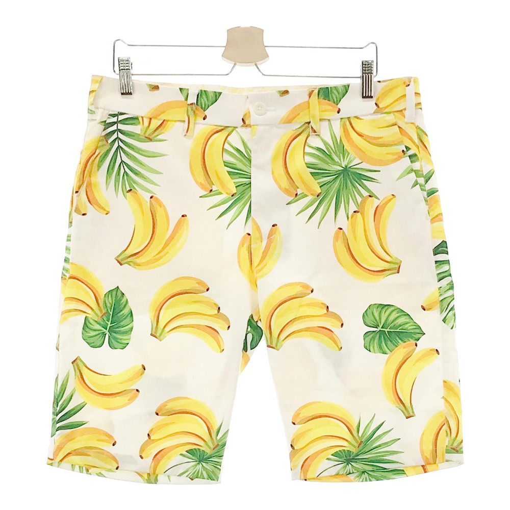 LOUD MOUTH ラウドマウス ハーフパンツ Bananas White ホワイト系 LL 【中古】ゴルフウェア メンズ