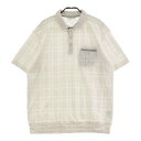HEAL CREEK ヒールクリーク パイル地 半袖 ポロシャツ 総柄 ホワイト系 52 【中古】ゴルフウェア メンズ(4)