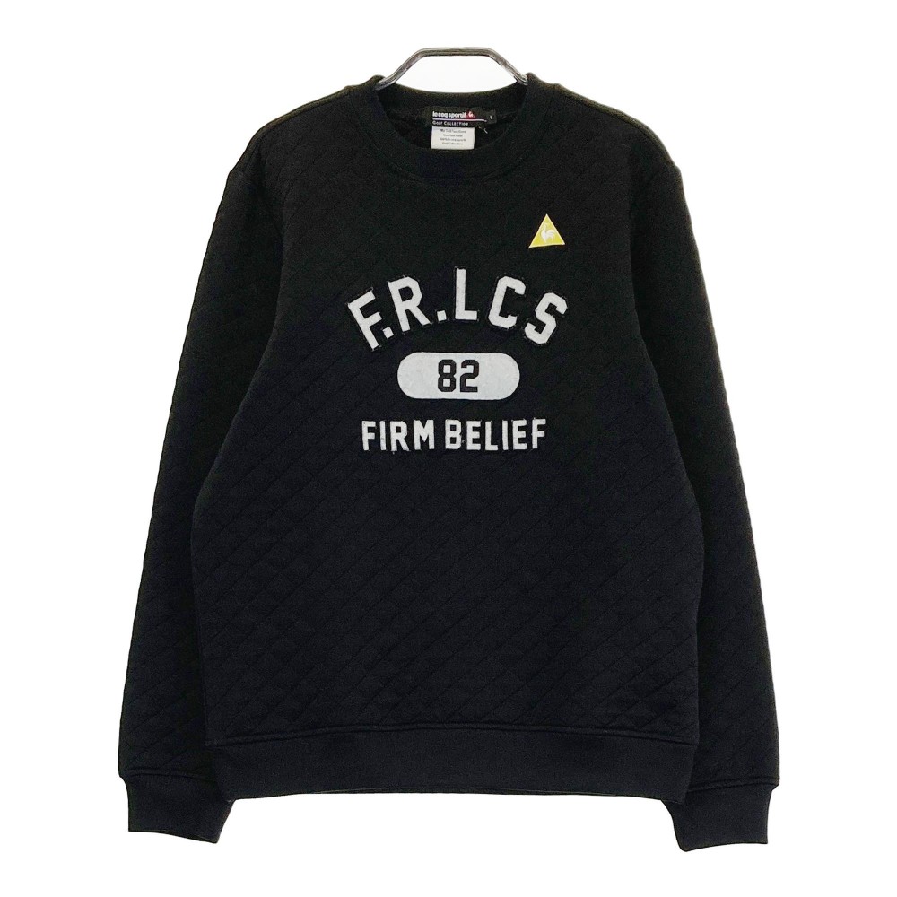 LECOQ GOLF ルコックゴルフ 中綿キルティングトレーナー ブラック系 L 【中古】ゴルフウェア メンズ