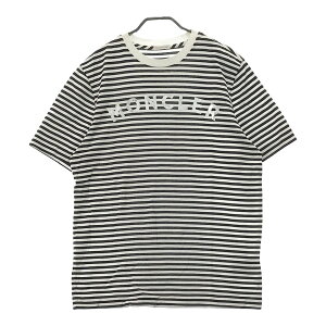 MONCLER モンクレール G10918C7E010 Tシャツ ボーダー ブラック系 M 【中古】メンズ