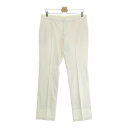 BEAMS GOLF ビームスゴルフ PURPLE LABEL センタープリーツストレッチパンツ ホワイト系 48 【中古】ゴルフウェア メンズ(4)
