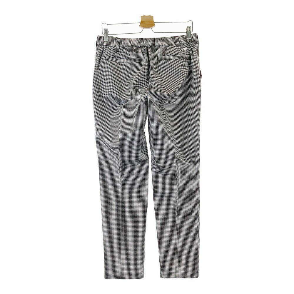 CLUNK クランク パンツ シアサッカー チェック柄 ブラック系 L 【中古】ゴルフウェア メンズ