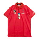 LECOQ GOLF ルコックゴルフ 半袖ポロシャツ レッド系 3L 【中古】ゴルフウェア メンズ