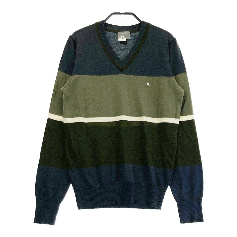 J.LINDEBERG ジェイリンドバーグ ウール ニットセーター グレー系 S 【中古】ゴルフウェア メンズ