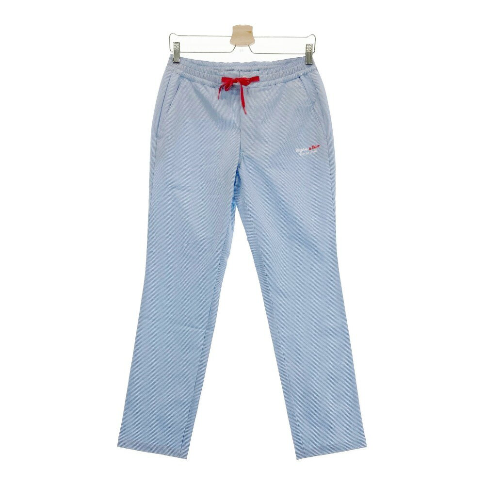 LECOQ GOLF ルコックゴルフ ロング パンツ ストライプ柄 ブルー系 M 【中古】ゴルフウェア メンズ