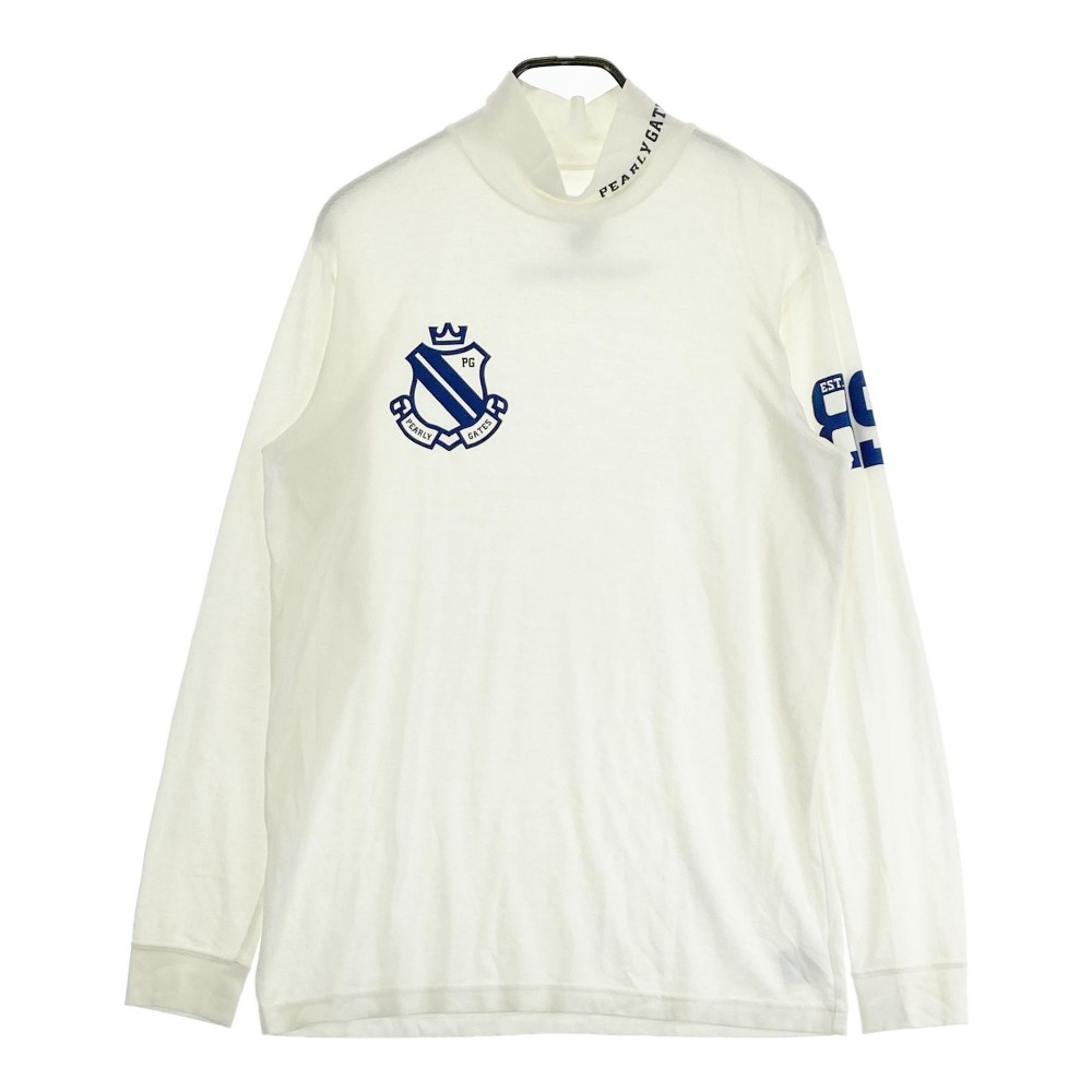PEARLY GATES パーリーゲイツ ハイネック長袖Tシャツ ホワイト系 6 【中古】ゴルフウェア メンズ