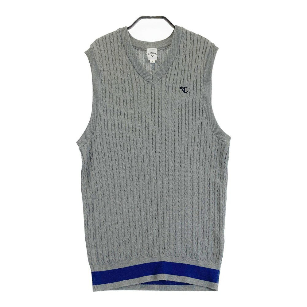 CALLAWAY SELECT キャロウェイ セレクト ニットベスト グレー系 L 【中古】ゴルフウェア メンズ