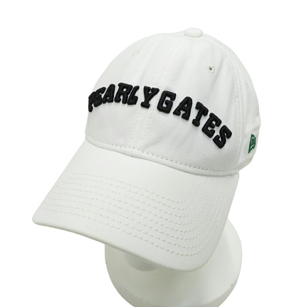 PEARLY GATES パーリーゲイツ ×NEWERA キャップ ホワイト系 FR 【中古】ゴルフウェア