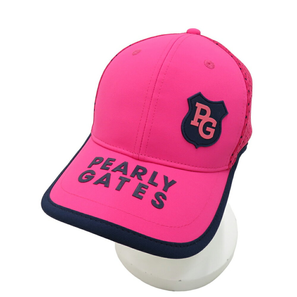 PEARLY GATES パーリーゲイツ メッシュ キャップ ピンク系 FR 【中古】ゴルフウェア