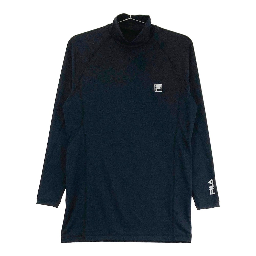 FILA GOLF フィラゴルフ ハイネック 長袖 インナーTシャツ ブラック系 LL 【中古】ゴルフウェア メンズ