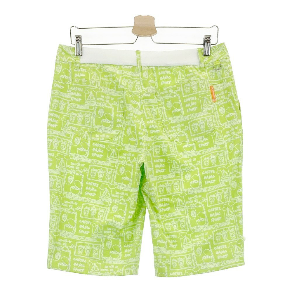 CASTELBAJAC カステルバジャック ハーフパンツ 総柄 グリーン系 44 【中古】ゴルフウェア メンズ