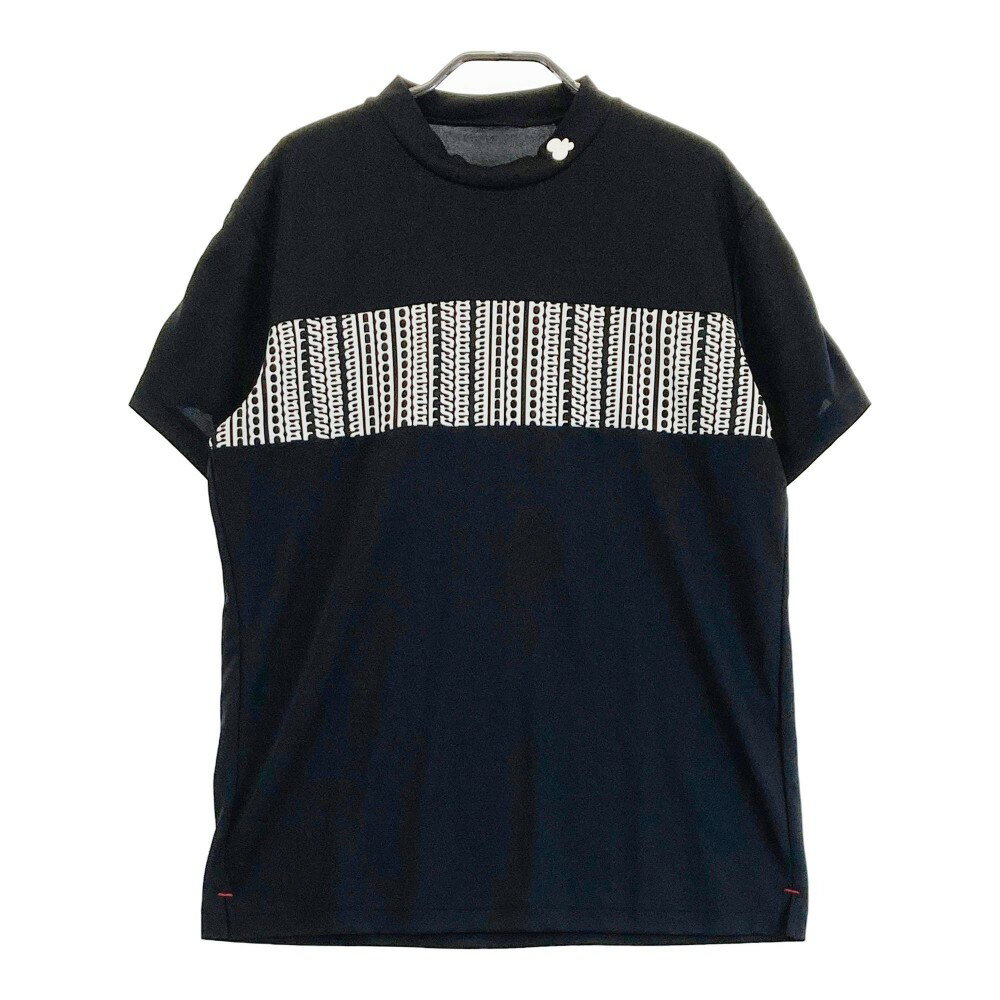 AND PER SE アンパスィ 2022年モデル ハイネック 半袖Tシャツ ブラック系 L 【中古】ゴルフウェア メンズ