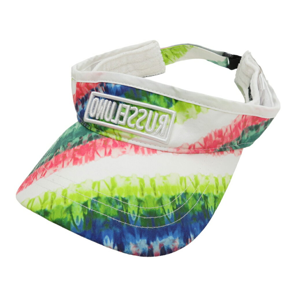 RUSSELUNO ラッセルノ サンバイザー 総柄 ホワイト系 F 【中古】ゴルフウェア