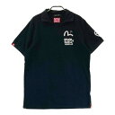 ROUGH SWELL ラフアンドスウェル ×evisu 襟付き 半袖Tシャツ ブラック系 L 【中古】ゴルフウェア メンズ