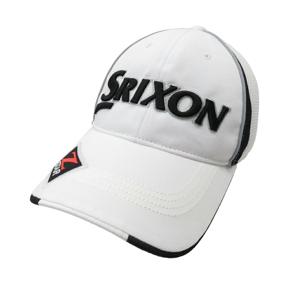 SRIXON スリクソン Cleveland　GOLF メッシュキャップ ホワイト系 56-60 【中古】ゴルフウェア