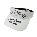 TOMMY HILFIGER GOLF トミー ヒルフィガーゴルフ 2023年モデル サンバイザー ホワイト系 57cm 【中古】ゴルフウェア