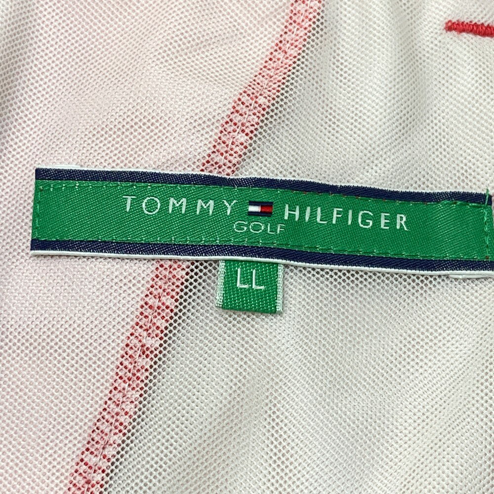 TOMMY HILFIGER GOLF トミー ヒルフィガーゴルフ ハーフパンツ 総柄 レッド系 LL 【中古】ゴルフウェア メンズ 3