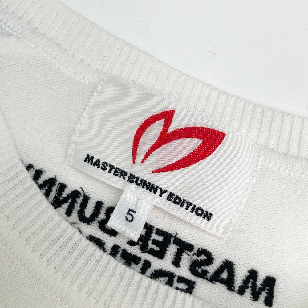MASTER BUNNY EDITION マスターバニーエディション 10周年 ニットセーター ホワイト系 5 【中古】ゴルフウェア メンズ 3