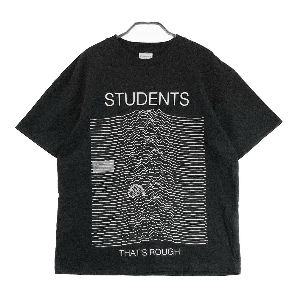 Students Golf　スチューデンツゴルフ 半袖Tシャツ 総柄 ブラック系 S ゴルフウェア メンズ