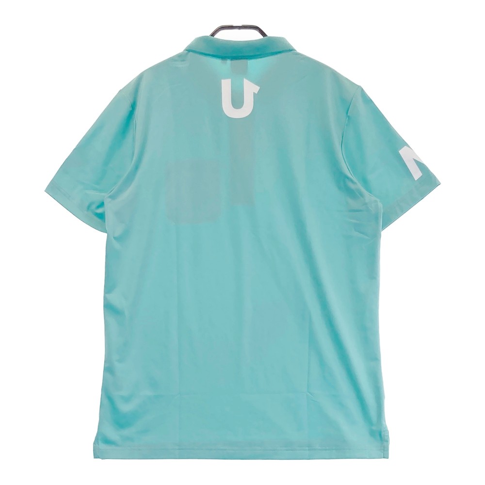 M.U SPORTS エムユースポーツ 2023年モデル 半袖ポロシャツ グリーン系 50 【中古】ゴルフウェア メンズ