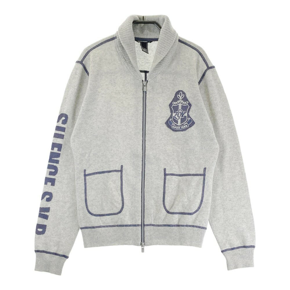 ZOY ゾーイ カシミヤ混 ニット ジップジャケット グレー系 1 【中古】ゴルフウェア メンズ