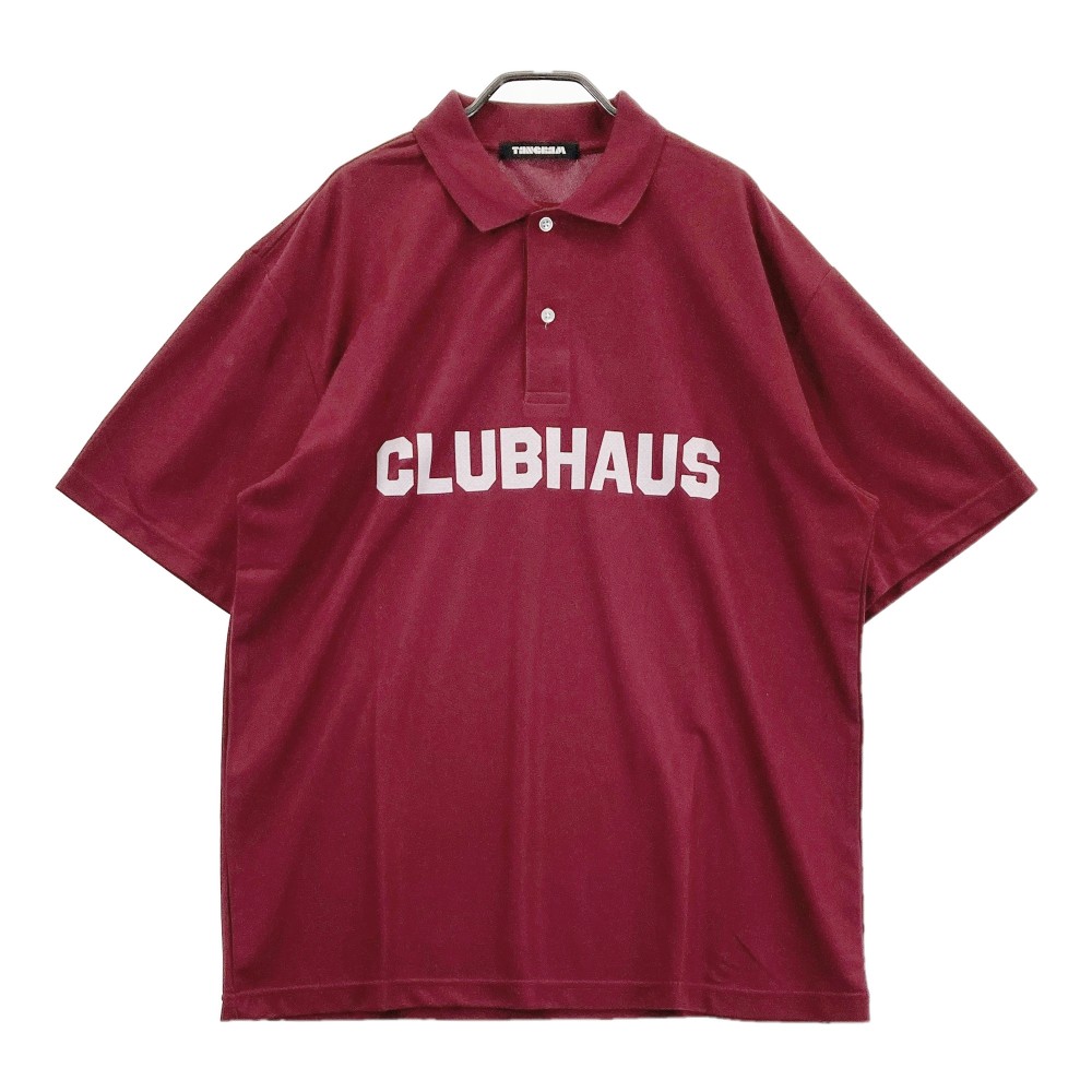 TANGRAM　タングラム ×CLUBHAUS 半袖ポロシャツ レッド系 XL 【中古】ゴルフウェア メンズ