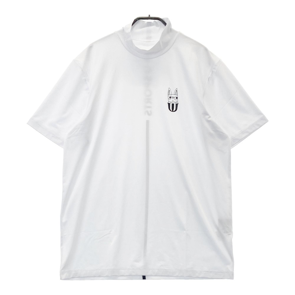 M.U SPORTS エムユースポーツ ハイネック 半袖Tシャツ ホワイト系 52 【中古】ゴルフウェア メンズ