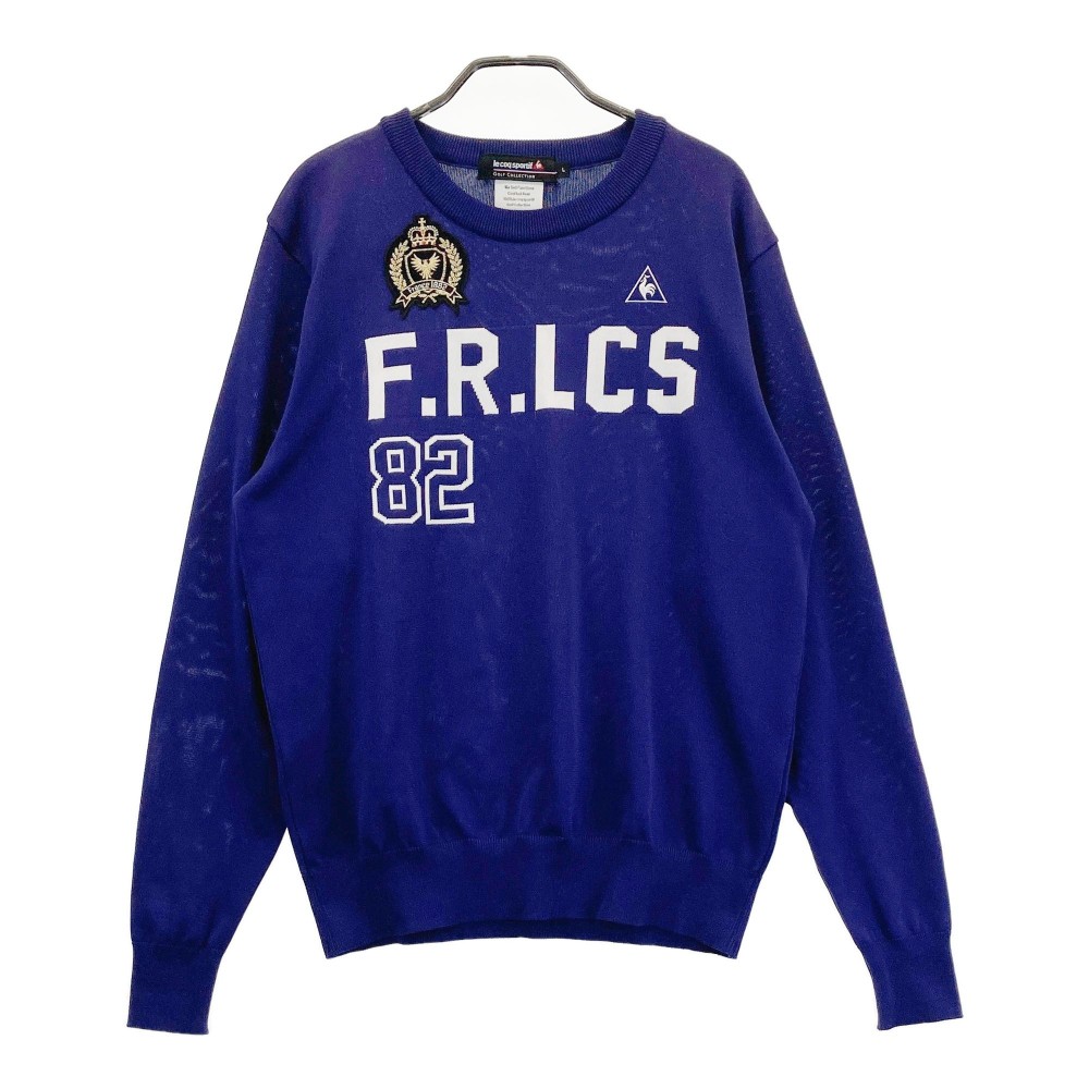 LECOQ GOLF ルコックゴルフ ニットセーター ネイビー系 L 【中古】ゴルフウェア メンズ