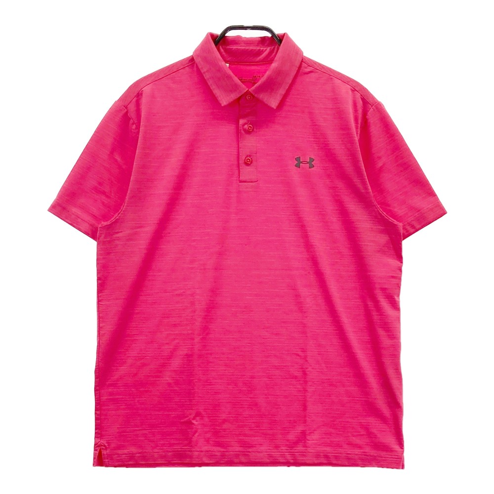 UNDER ARMOUR アンダーアーマー 半袖ポロシャツ レッド系 L 【中古】ゴルフウェア メンズ