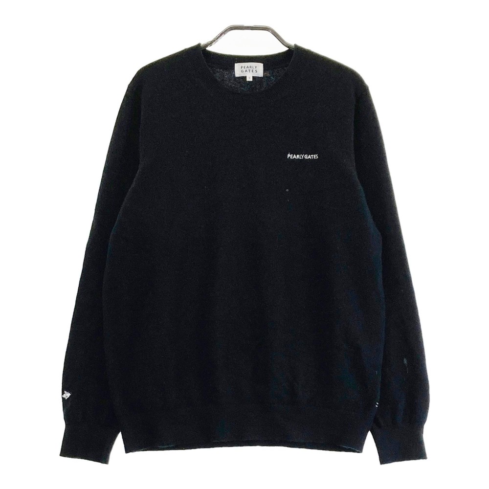PEARLY GATES パーリーゲイツ カシミヤニットセーター ブラック系 5 【中古】ゴルフウェア メンズ