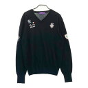 BEAMS GOLF ビームスゴルフ ウール 長袖ニットセーター ブラック系 M 【中古】ゴルフウェア メンズ