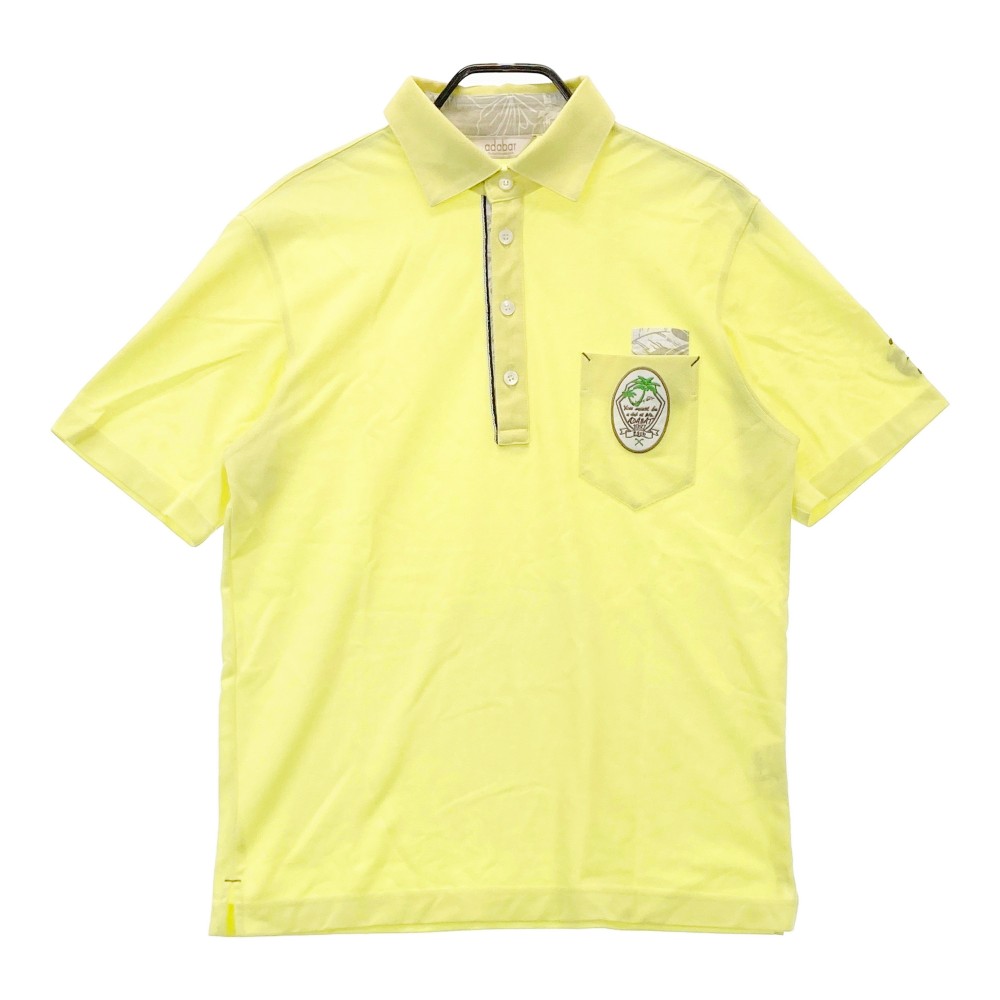 ADABAT アダバット 半袖ポロシャツ イエロー系 48 【中古】ゴルフウェア メンズ