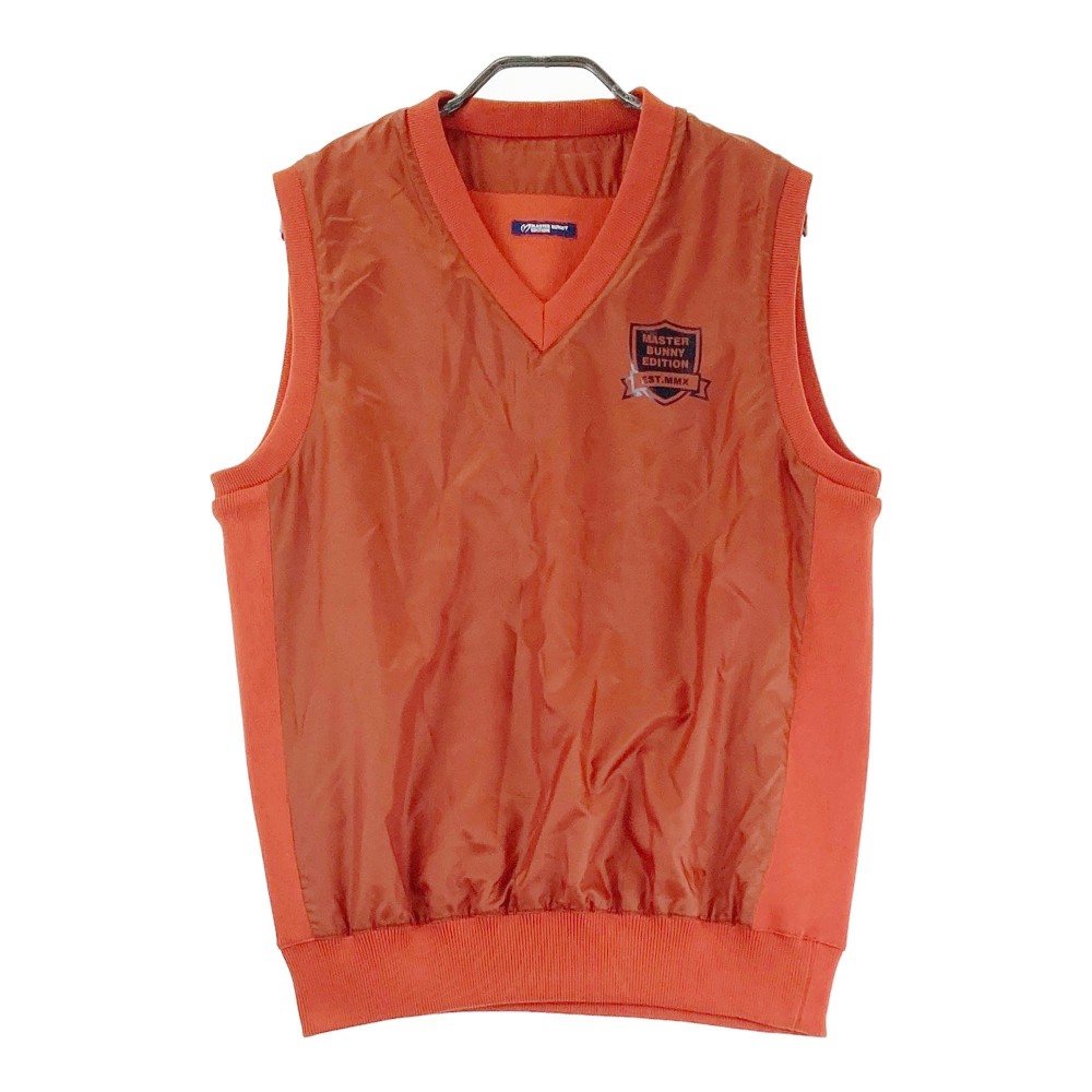 MASTER BUNNY EDITION マスターバニーエディション リバーシブルベスト オレンジ系 サイズタグ無し 【中古】ゴルフウェア メンズ