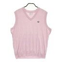FIDRA フィドラ Vネック ニットベスト ピンク系 XL 【中古】ゴルフウェア メンズ
